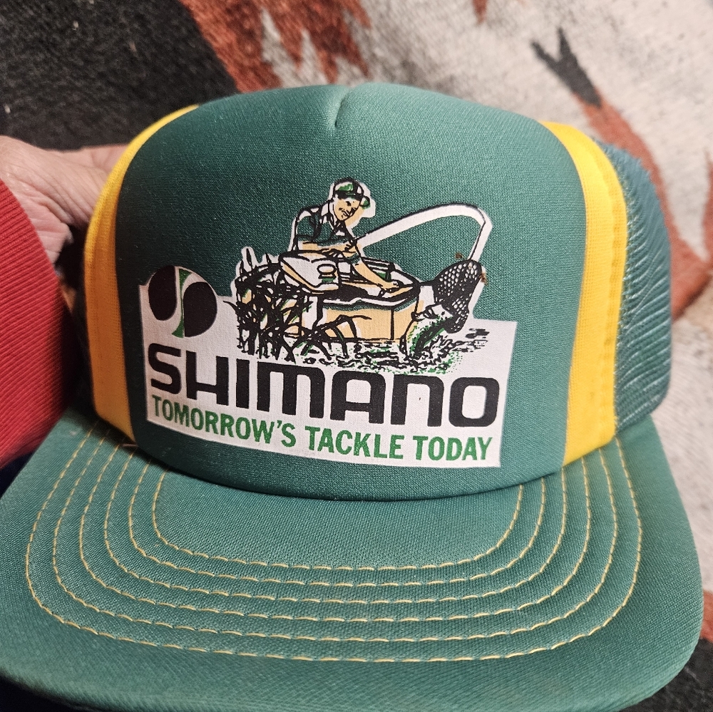 Vintage Shimano Fishing Co Advetising Mesh/Foam Crown Dual Color